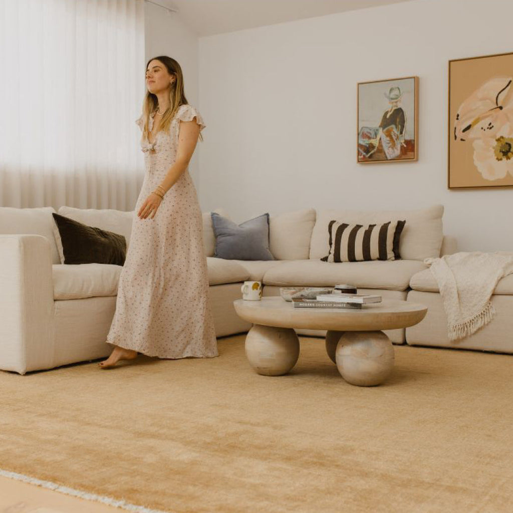 Chats with Leah Williams on rugs, interiors, and family-friendly design