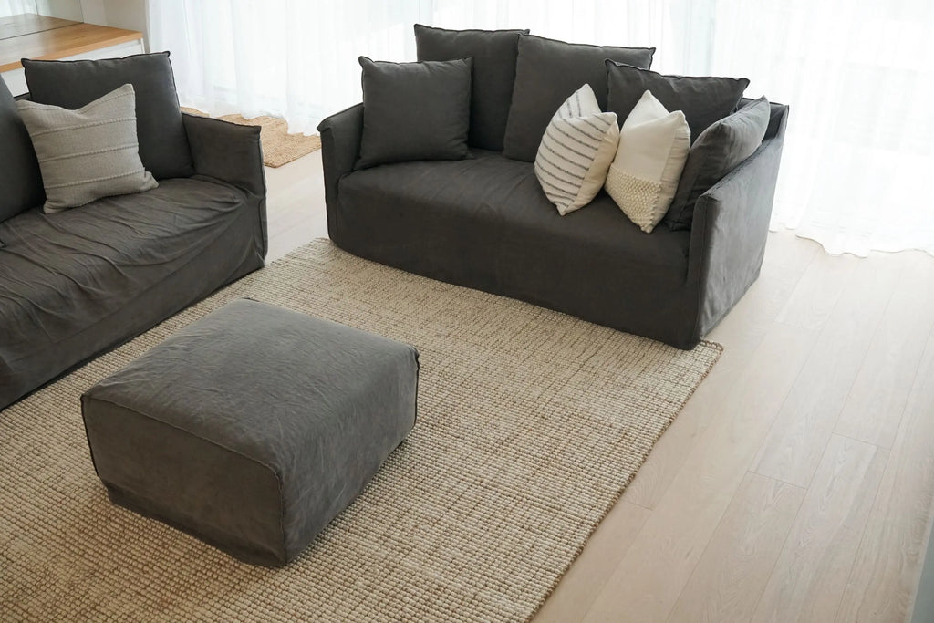 Alskar Handwoven Wool and Jute Rug in Wheat