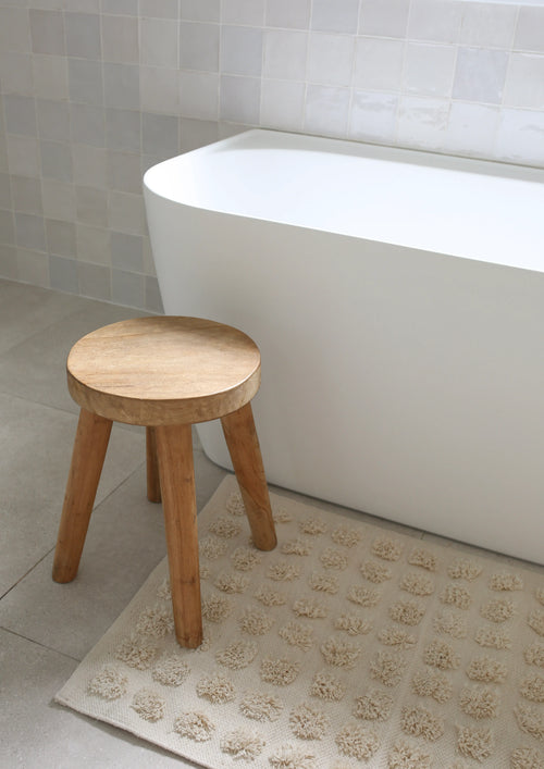 Merry Handwoven Cotton Bathmat in Natural