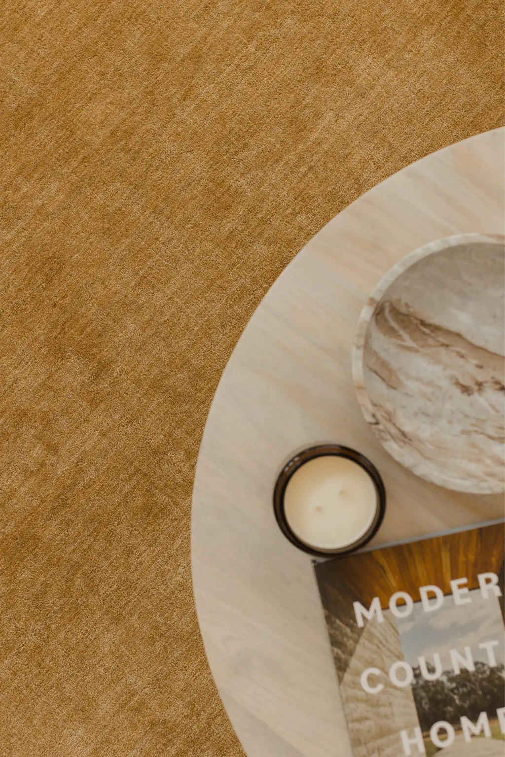 Bhakti Abrash Wool Blend Rug in Gold