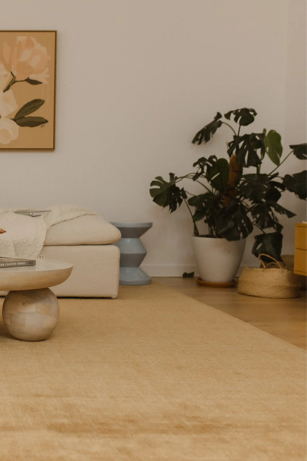 Bhakti Abrash Wool Blend Rug in Gold