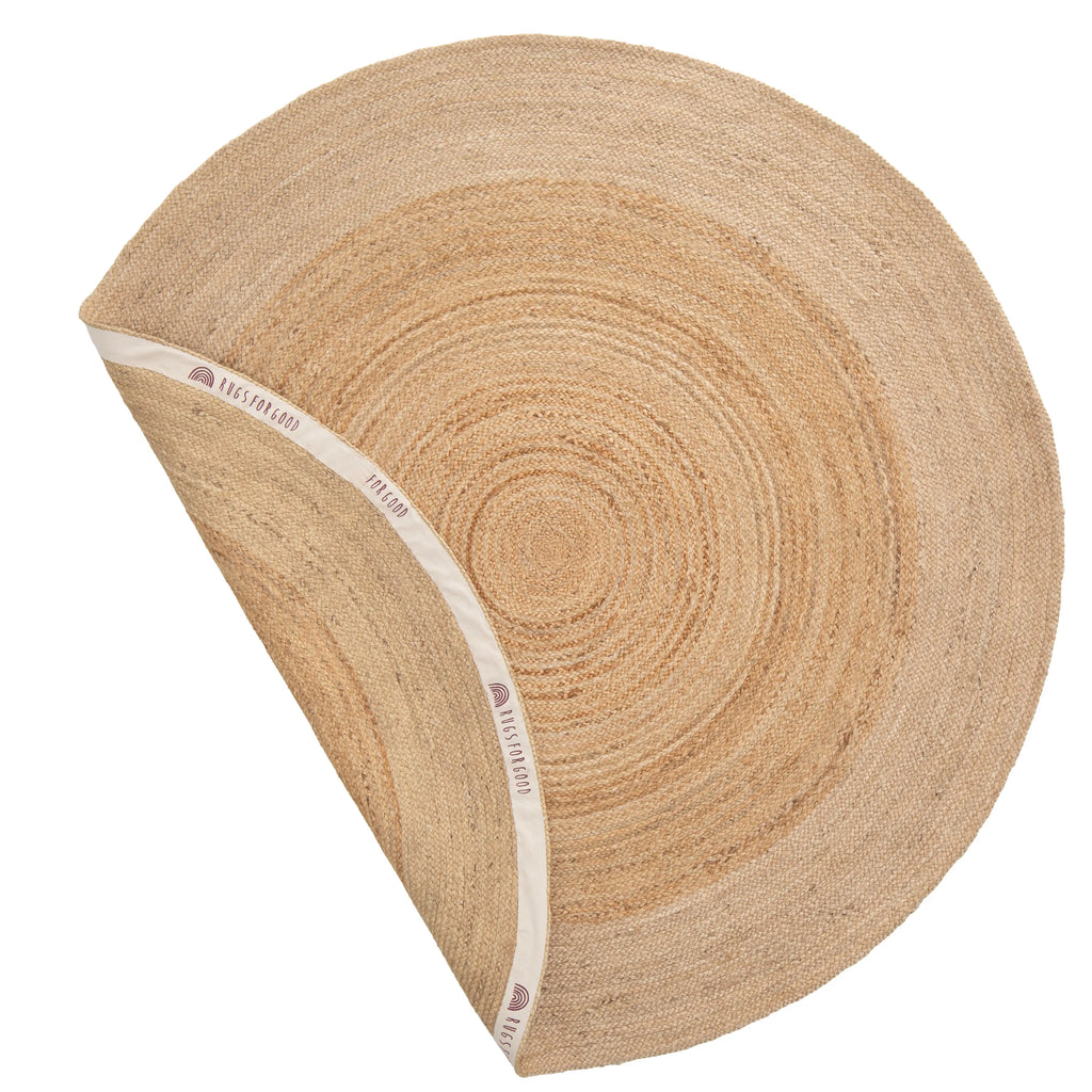 Ananda Round Two Toned Natural Jute Rug