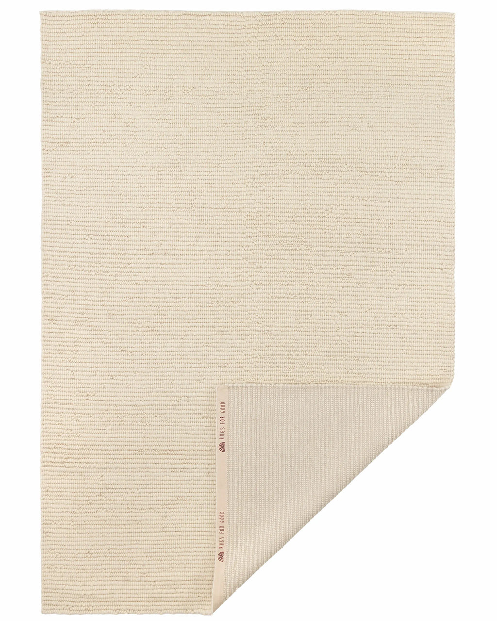 Bangalow Undyed New Zealand Wool Rug in White