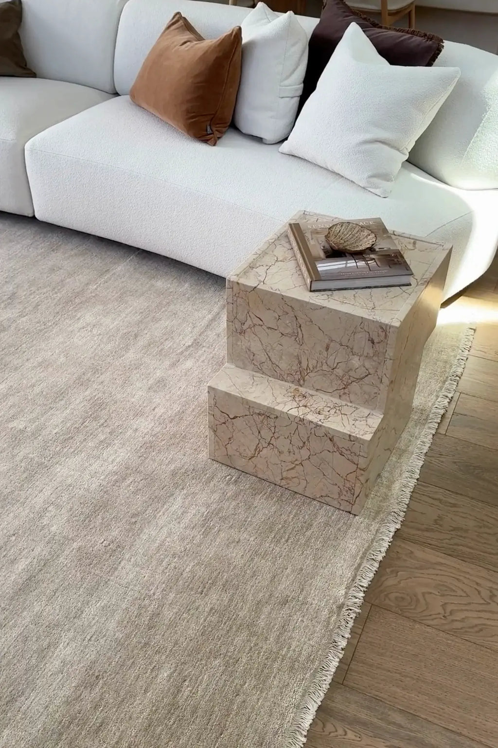 Bhakti Abrash Wool Blend Rug in Oyster