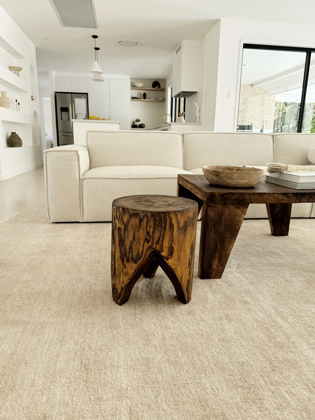 Bhakti Abrash Wool Blend Rug in Oyster