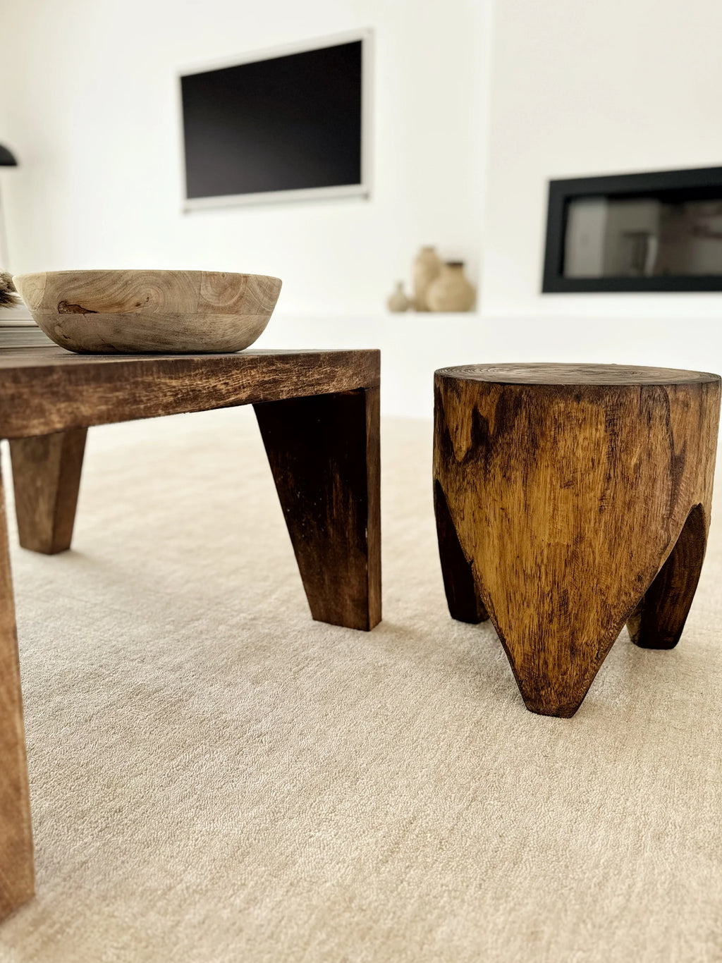 Bhakti Abrash Wool Blend Rug in Oyster