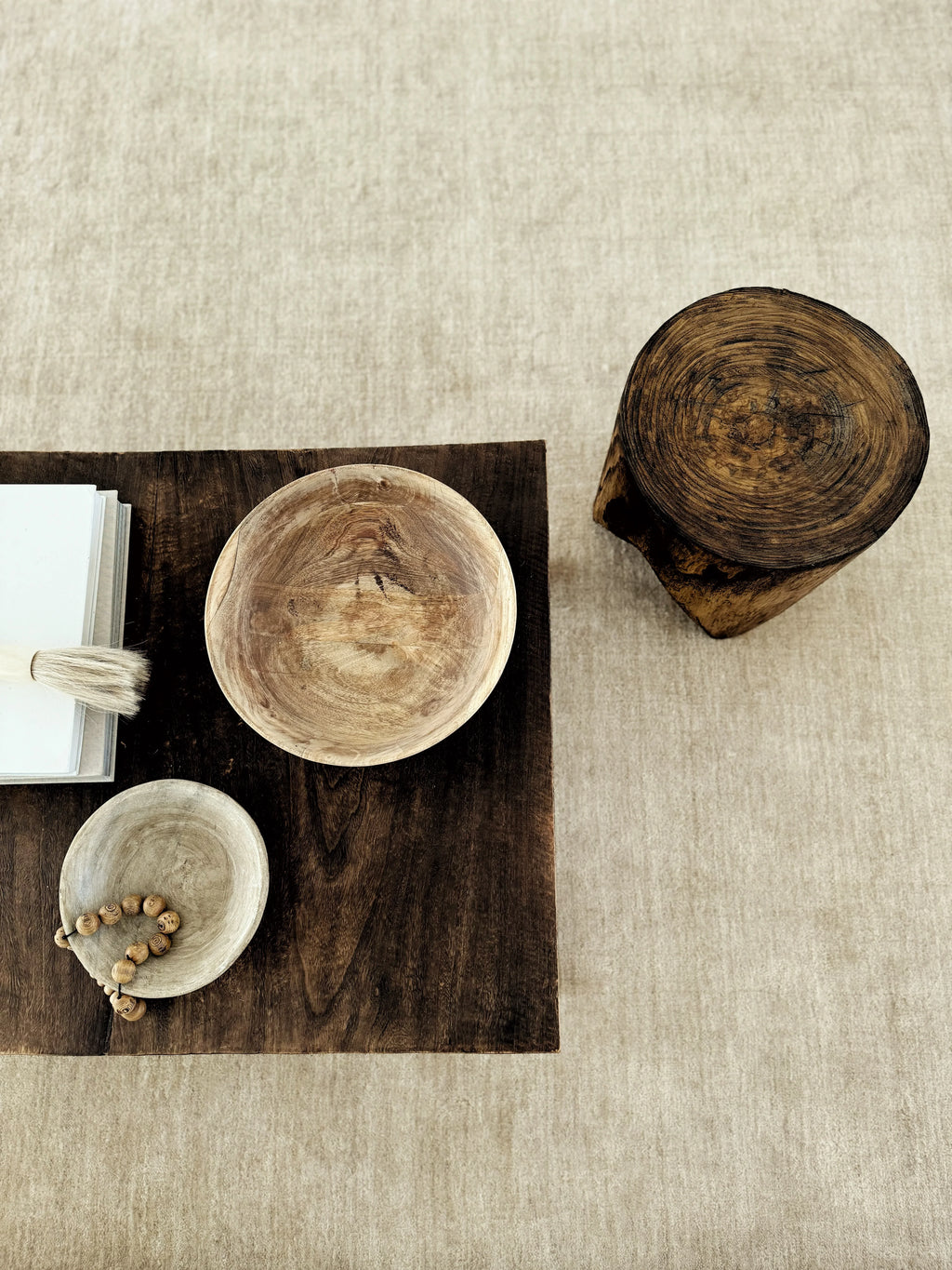 Bhakti Abrash Wool Blend Rug in Oyster