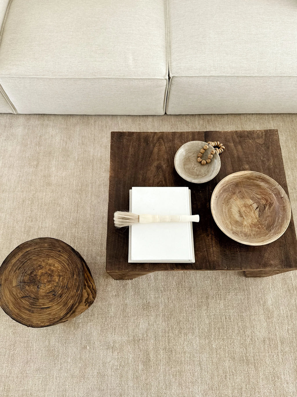 Bhakti Abrash Wool Blend Rug in Oyster