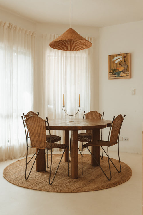 Dharana Jute Round Rug in Natural
