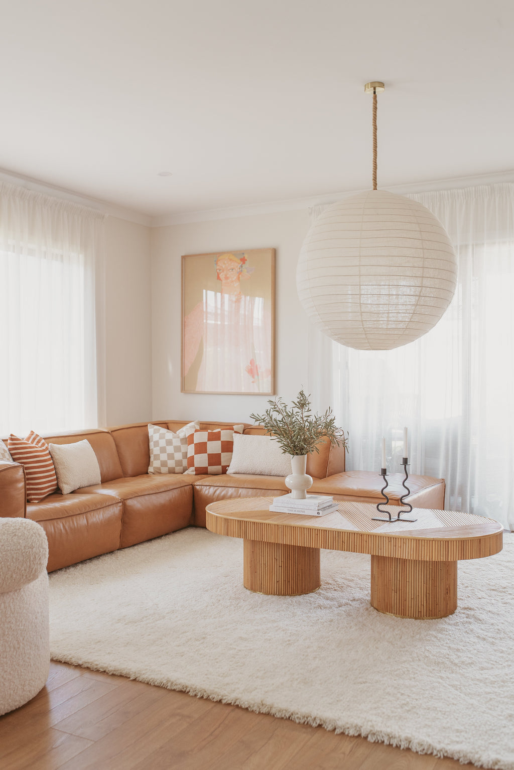 Prana New Zealand Wool Hand Knotted Rug in Ivory