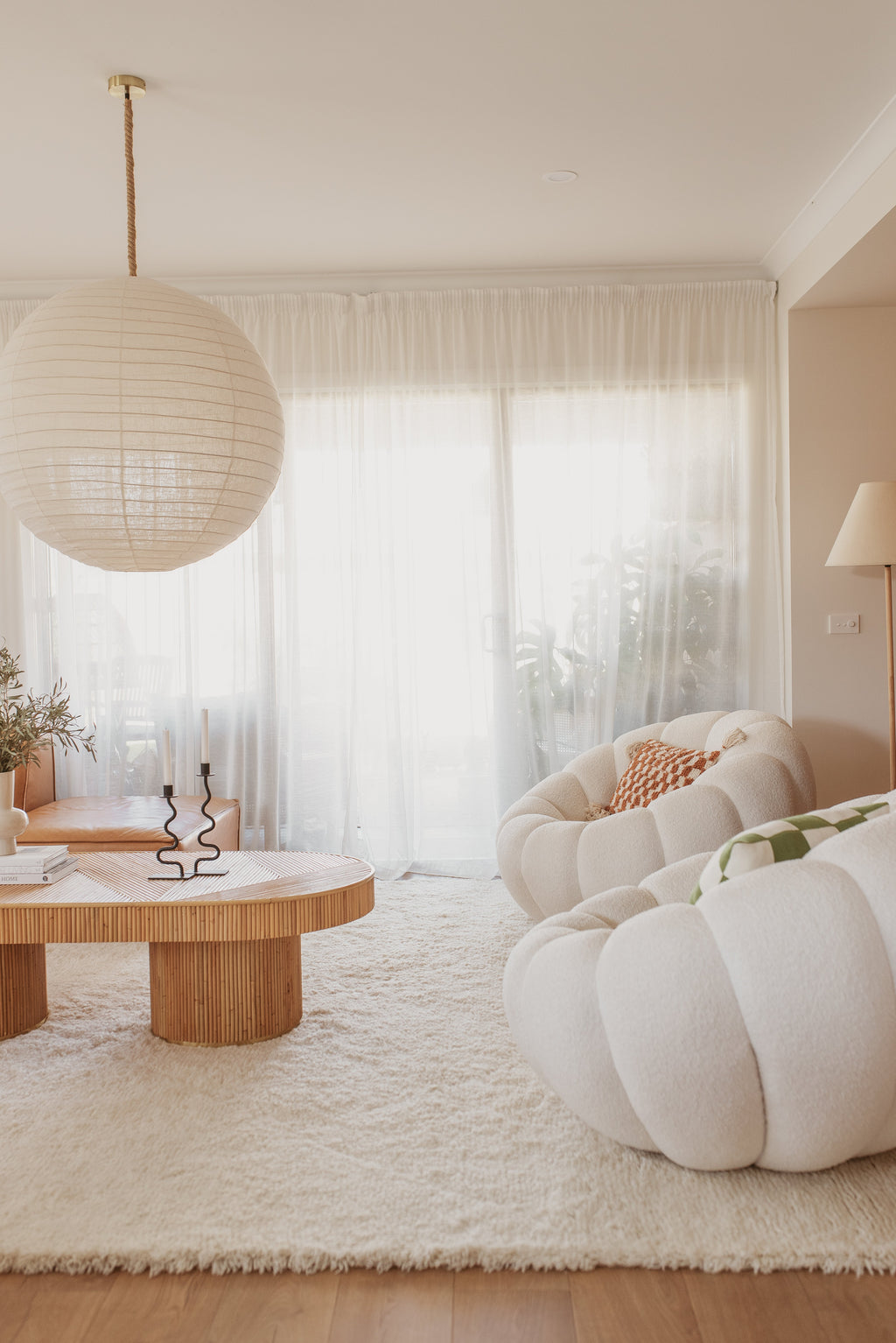 Prana New Zealand Wool Hand Knotted Rug in Ivory