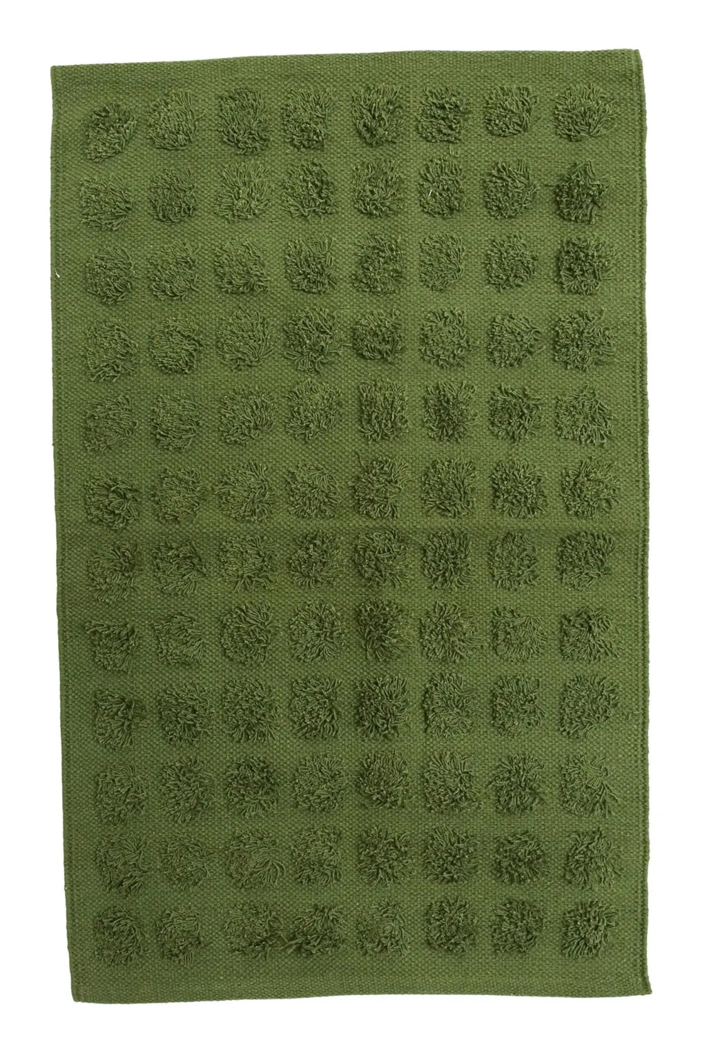 Merry Handwoven Cotton Bathmat in Forest Green