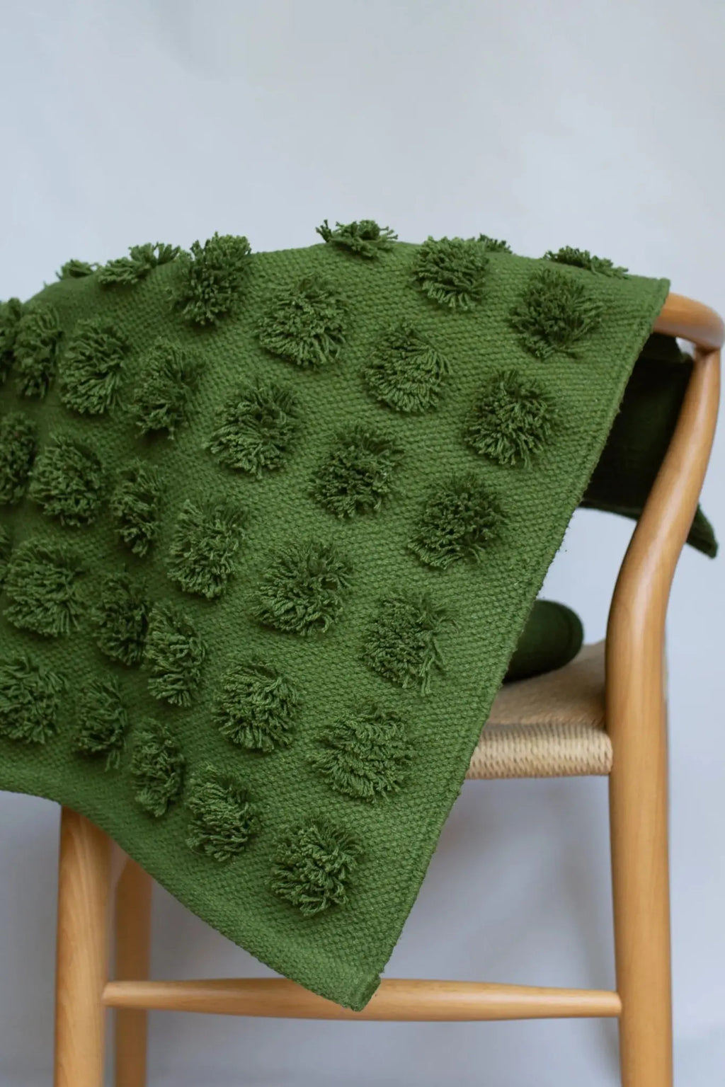 Merry Handwoven Cotton Bathmat in Forest Green