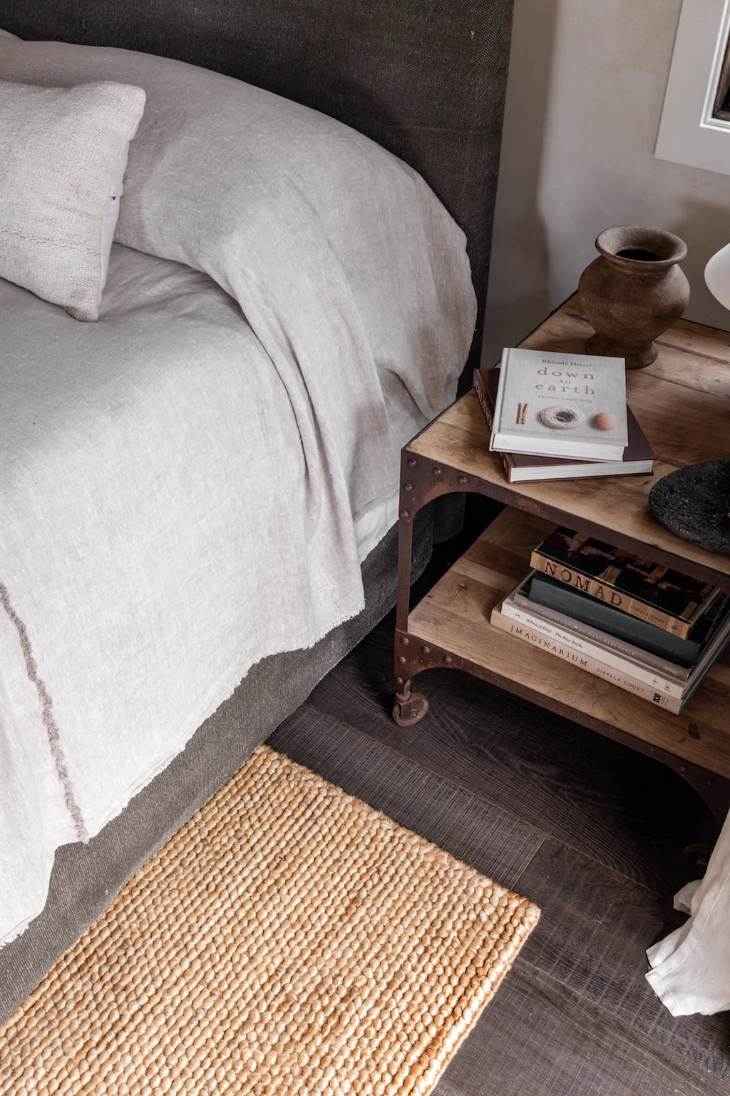 Gaia Loop Weave Jute Runner Rug in Natural