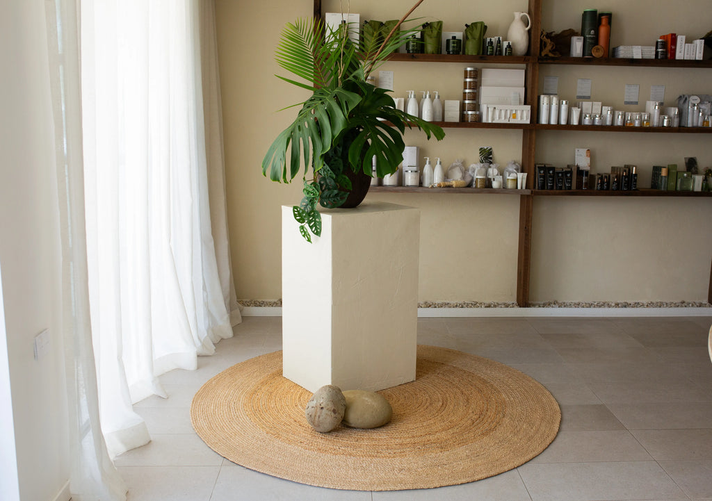 Ananda Round Two Toned Natural Jute Rug