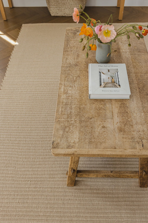 Mendocino Wool & Jute Rug in Latte
