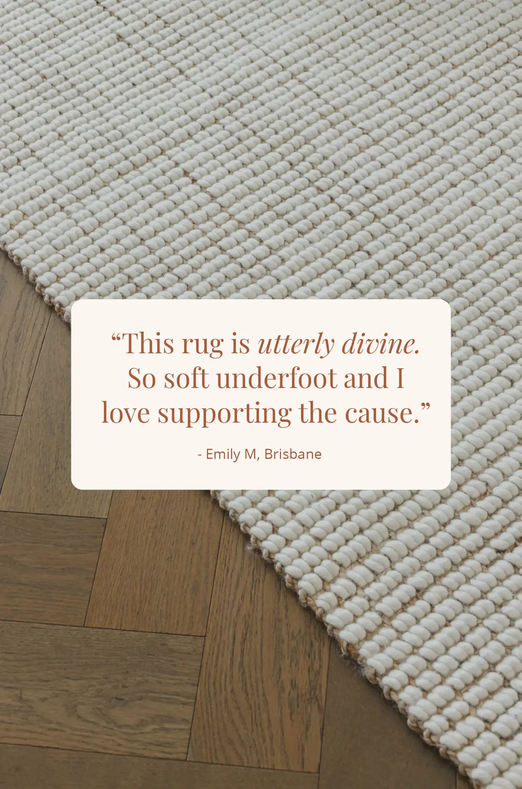 Alskar Handwoven Wool and Jute Runner Rug in Ivory