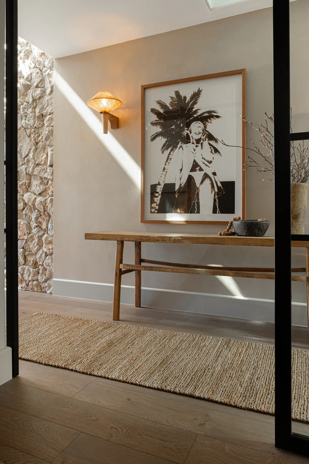 Avoca Jute Runner Rug in Natural