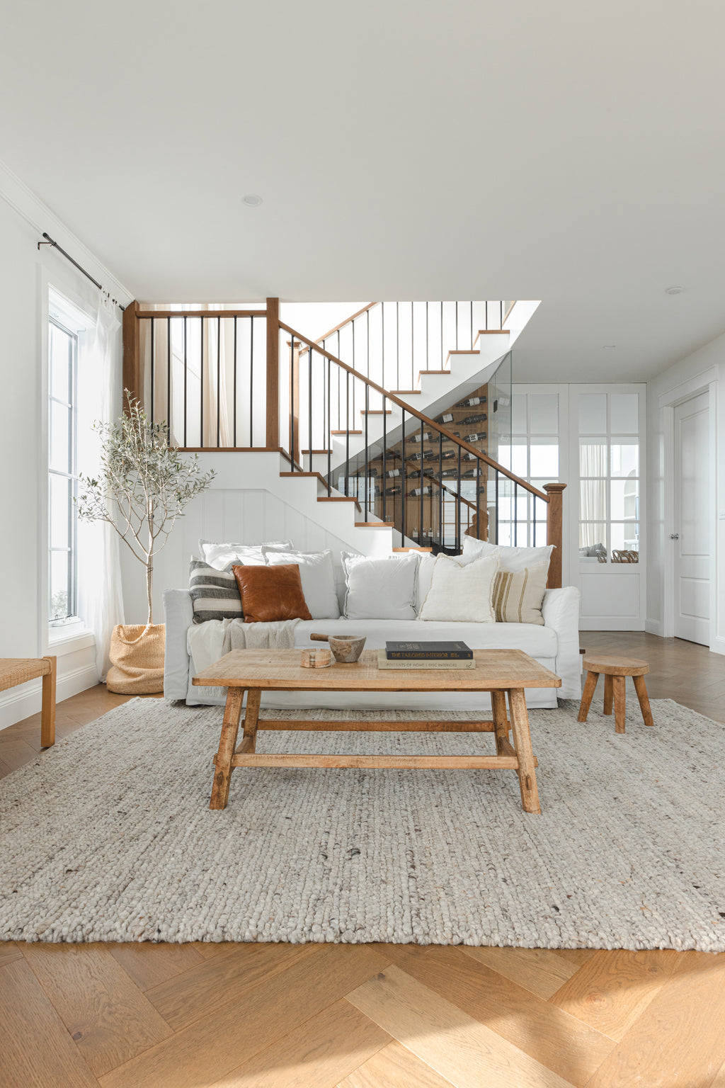 Topanga Chunky Wool Rug in Pebble