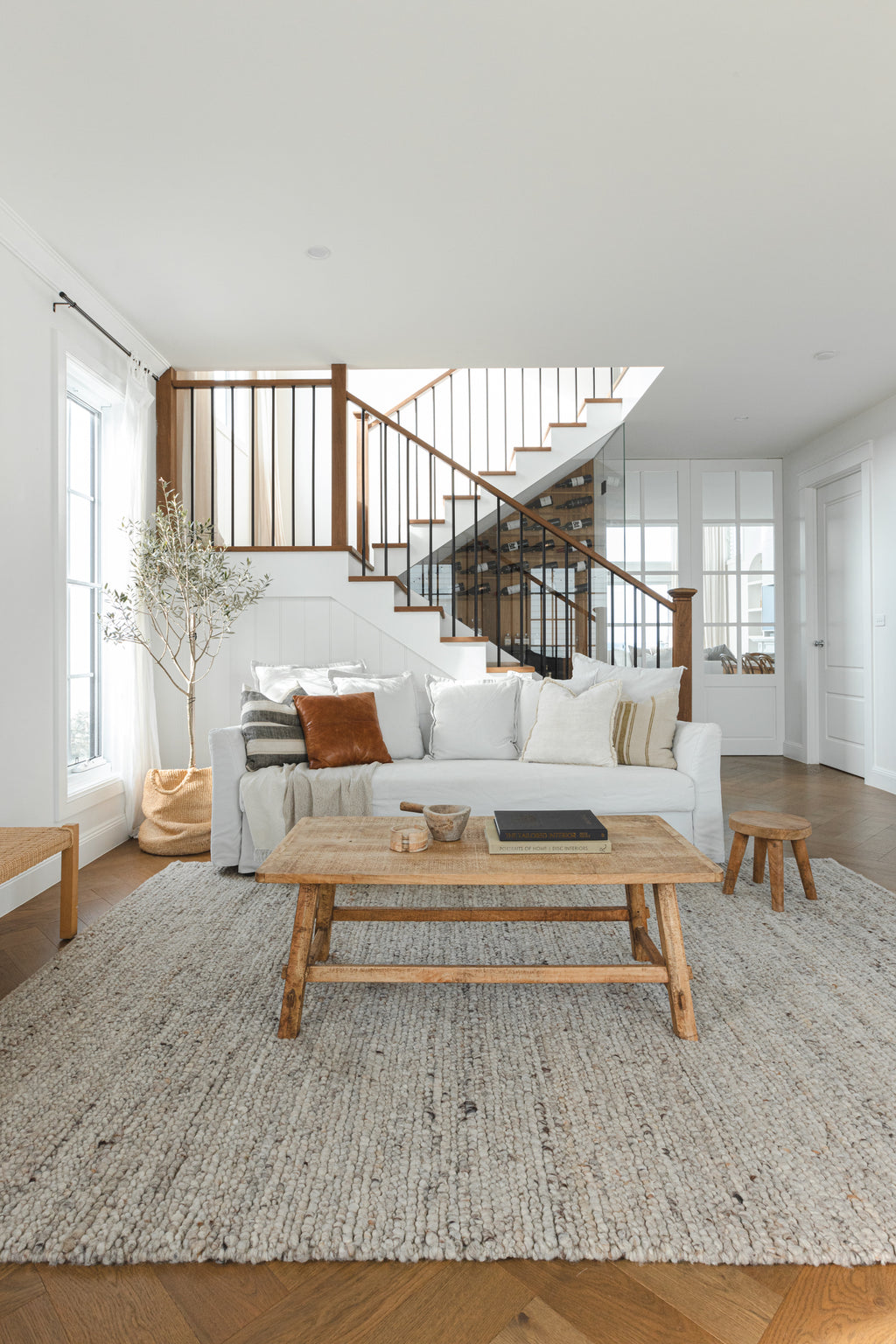 Topanga Chunky Wool Rug in Pebble