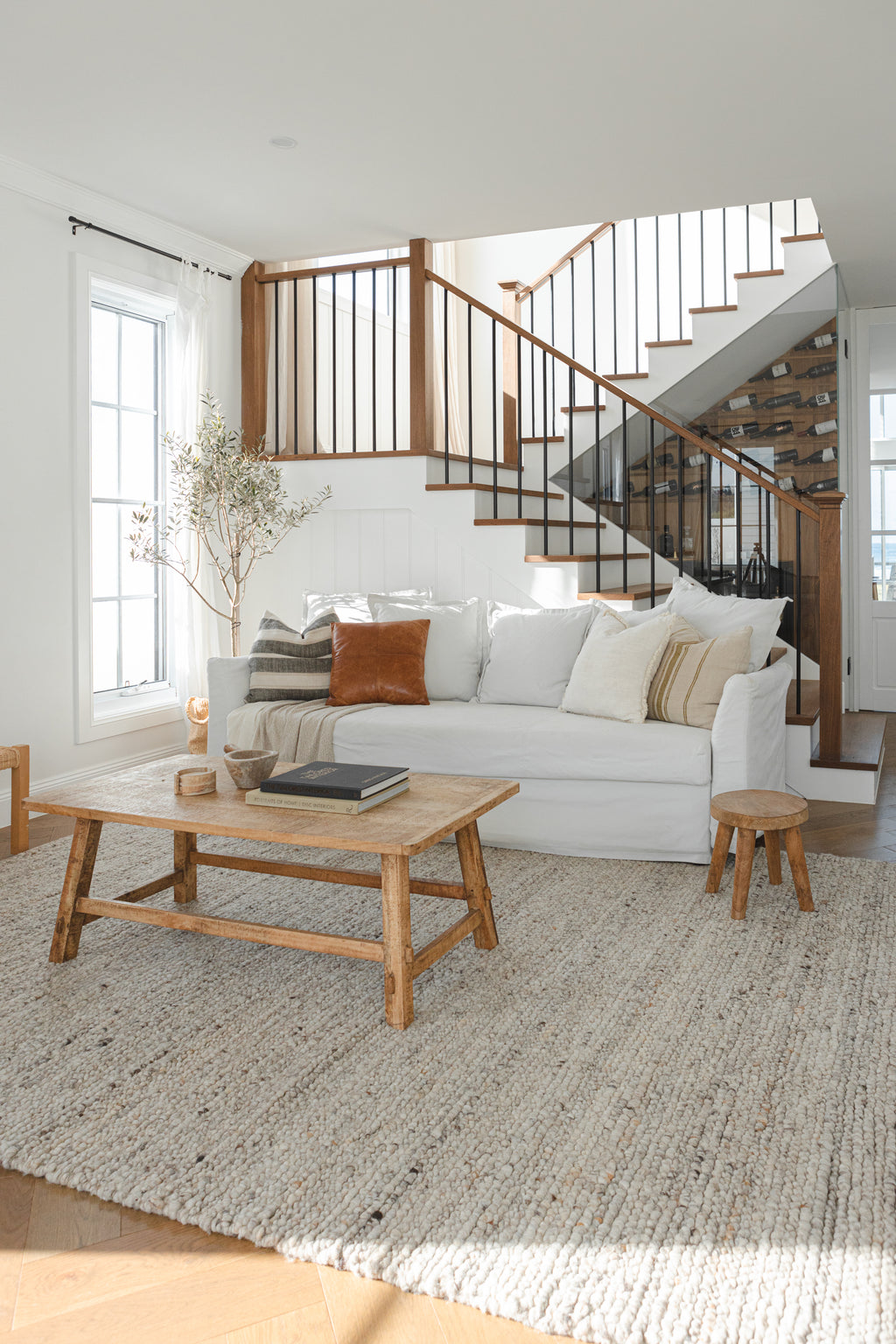 Topanga Chunky Wool Rug in Pebble