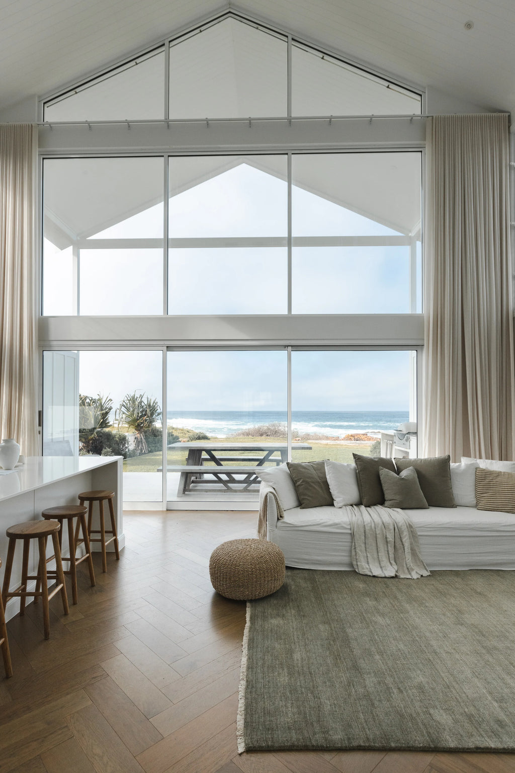 Bhakti Abrash Wool Blend Rug in Olive