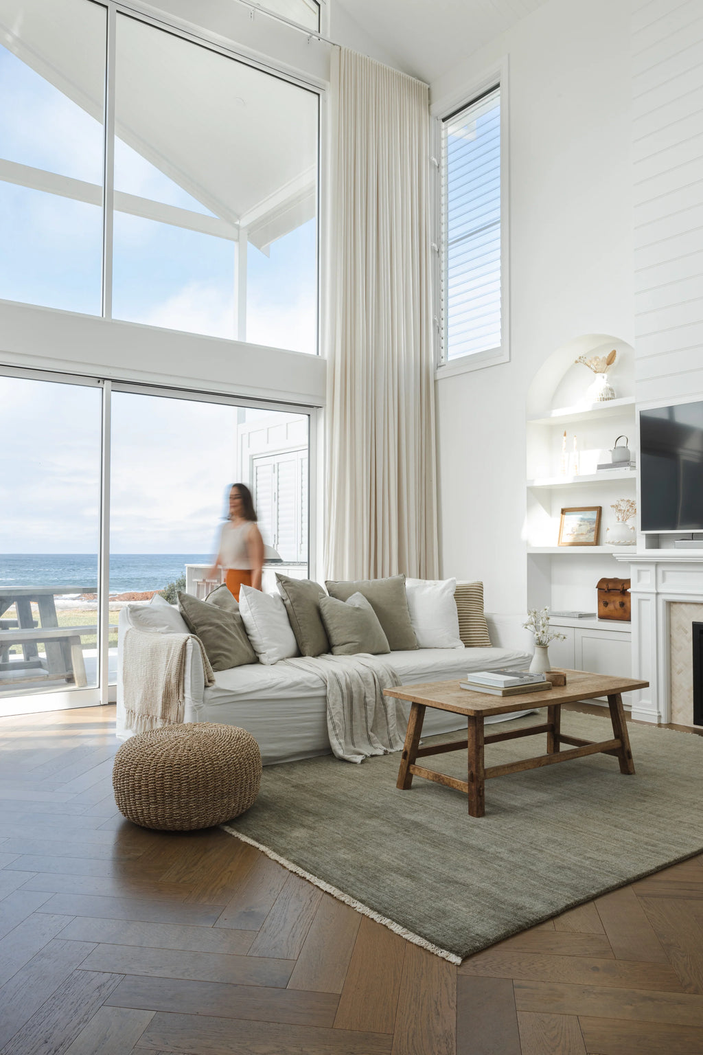 Bhakti Abrash Wool Blend Rug in Olive