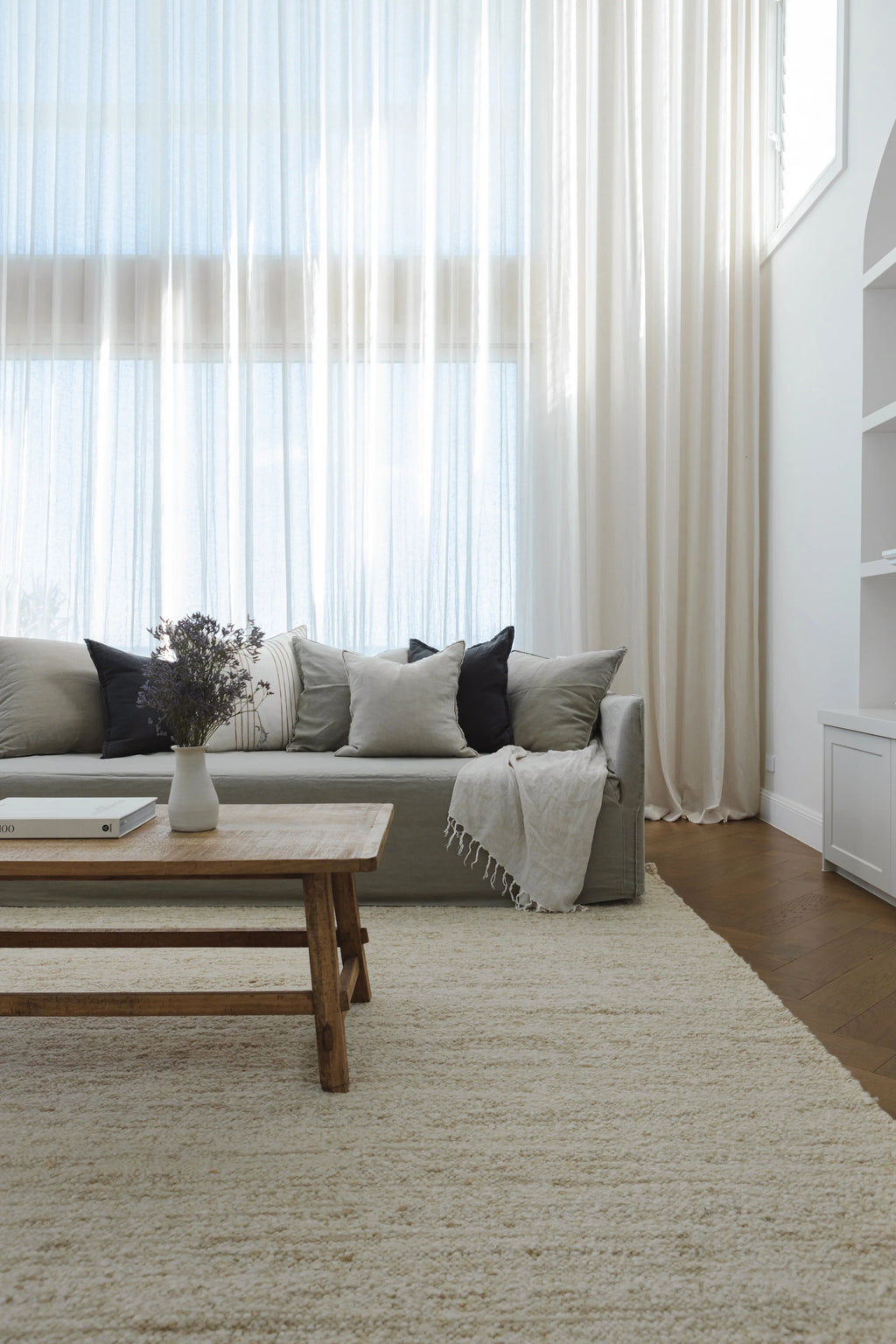 Sedona New Zealand Wool Rug in Pearl