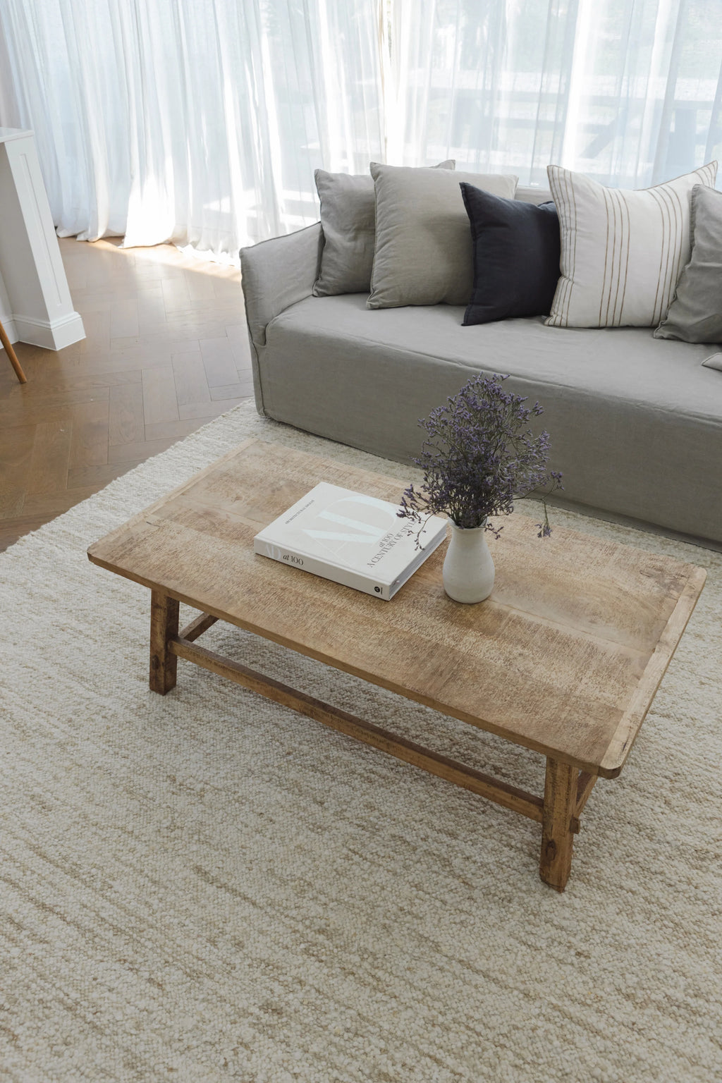 Sedona New Zealand Wool Rug in Pearl