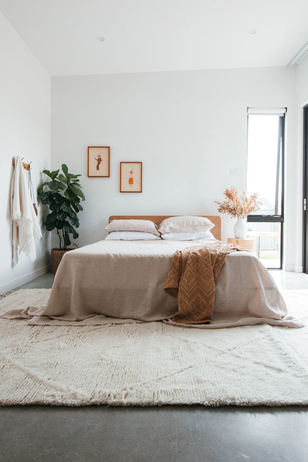 Prana New Zealand Wool Hand Knotted Rug in Ivory