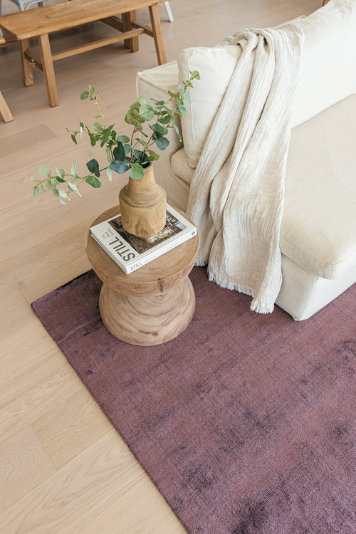 Lustre Luxe Rug in Mulberry