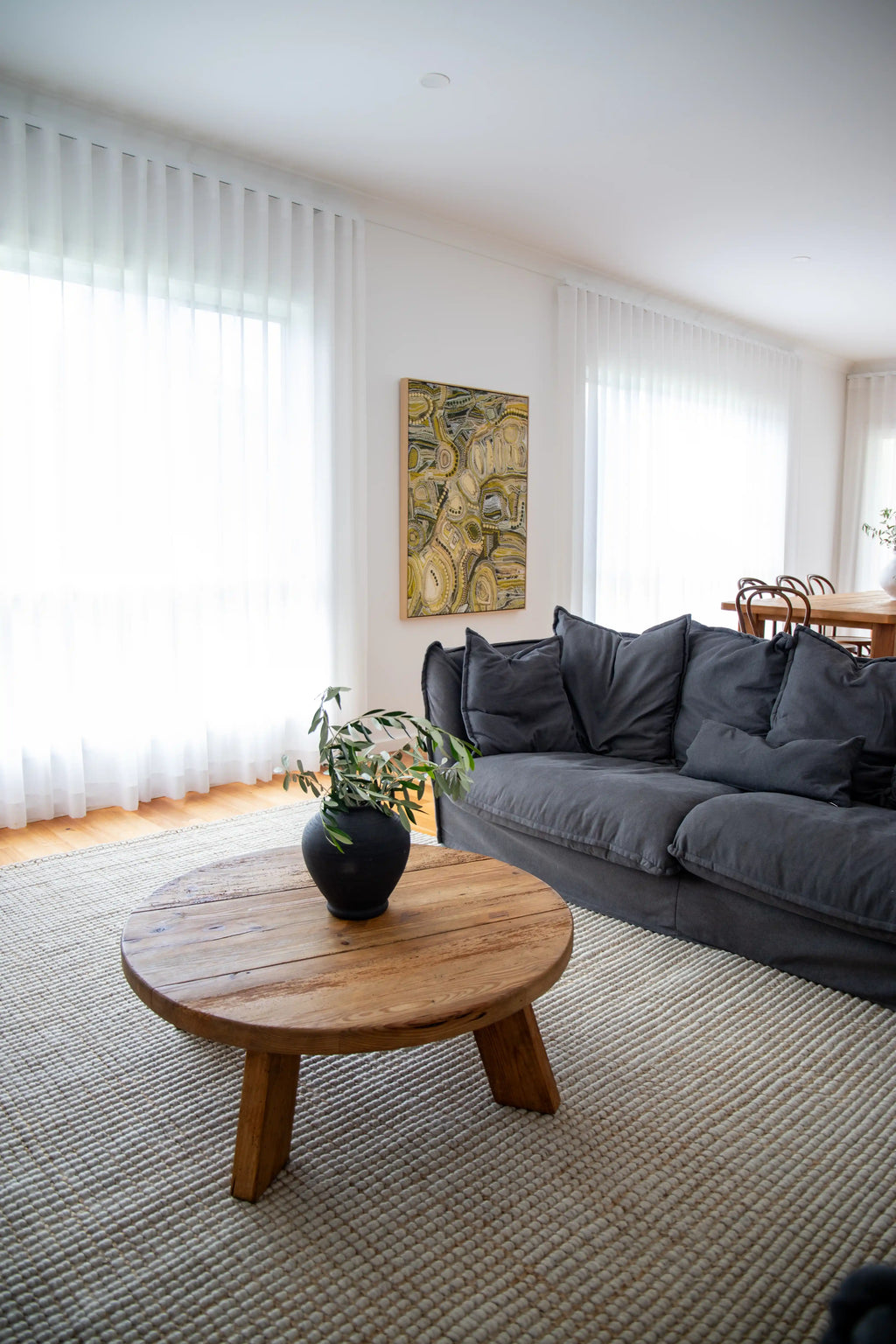 Alskar Handwoven Wool and Jute Rug in Beige