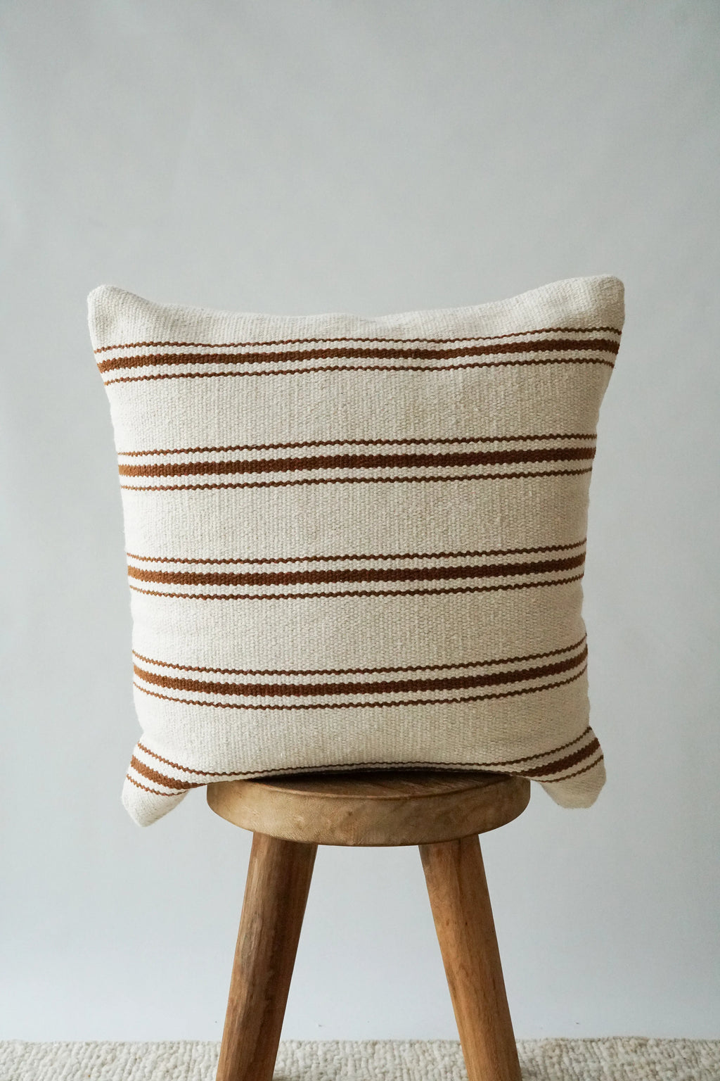 Solana Striped Cushion in Brown