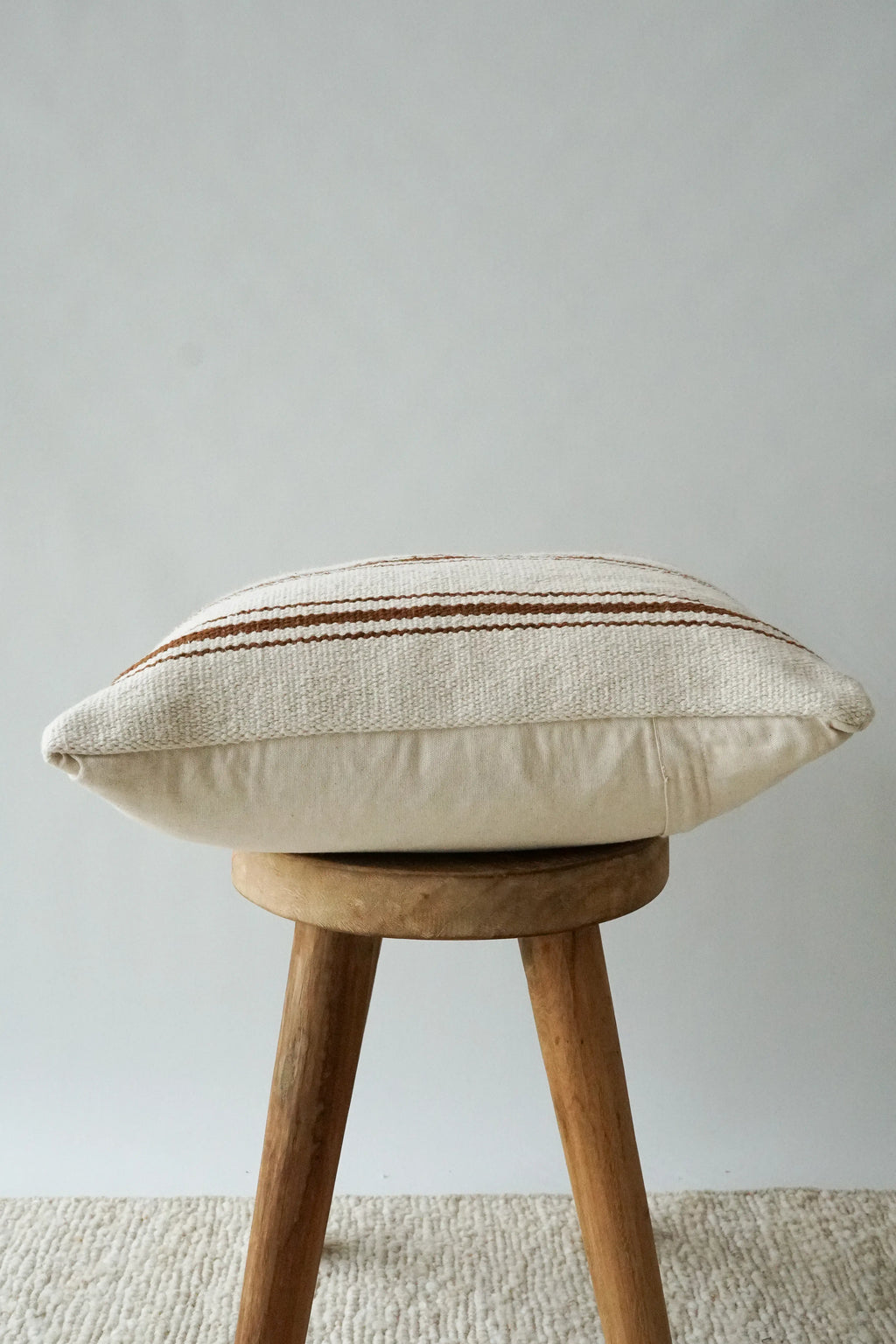 Solana Striped Cushion in Brown