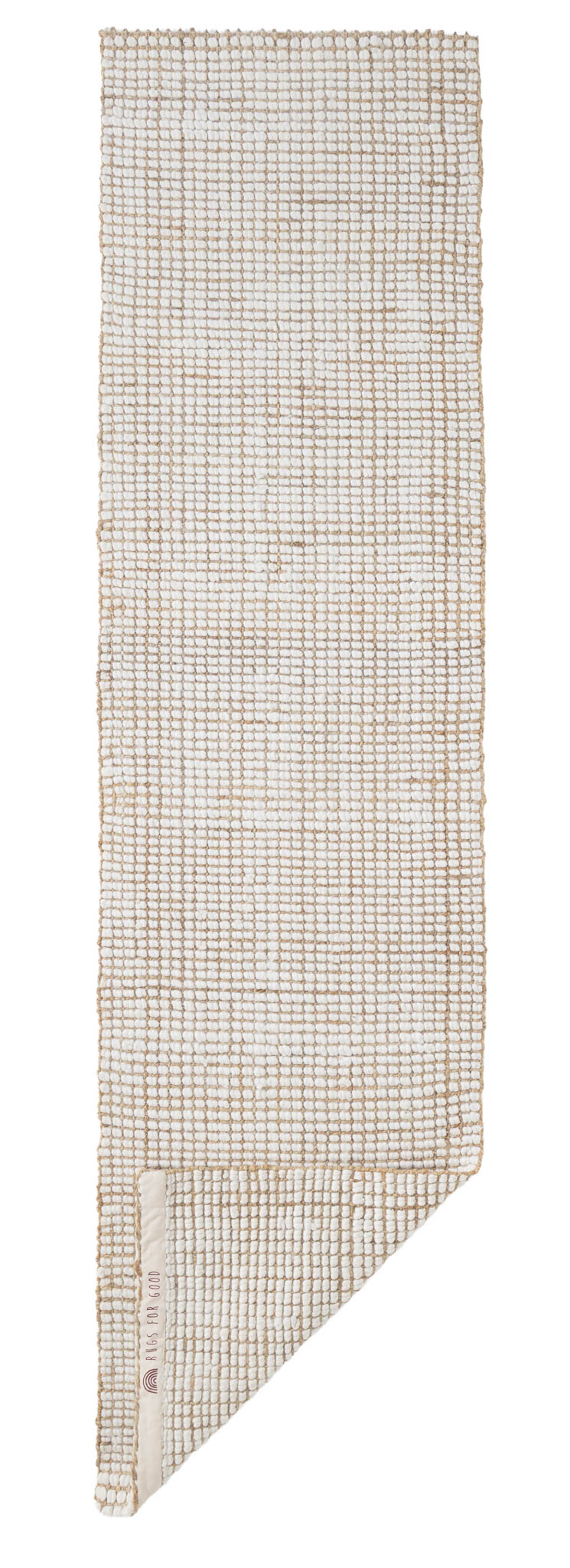Alskar Handwoven Wool and Jute Runner Rug in Ivory