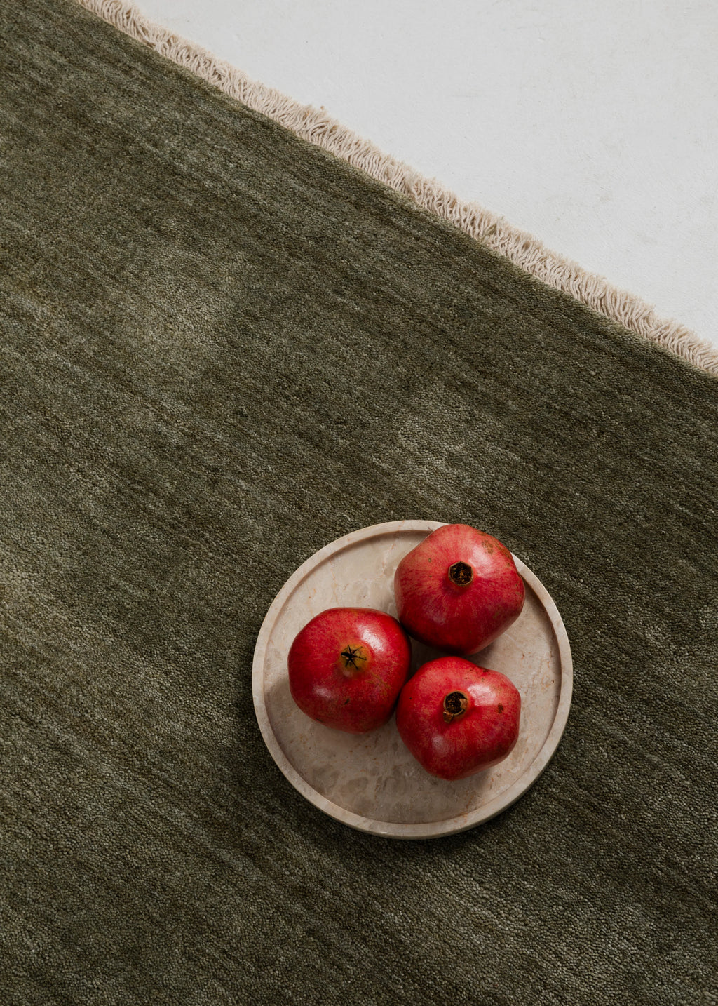 Bhakti Abrash Wool Blend Rug in Olive