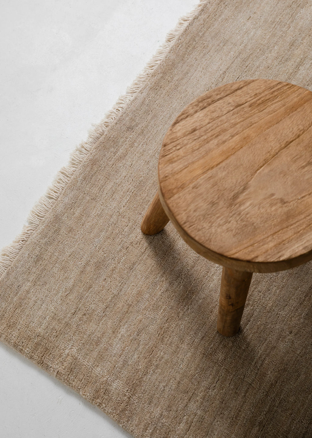 Bhakti Abrash Wool Blend Rug in Oyster