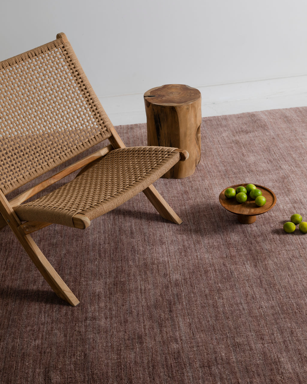 Bhakti Abrash Wool Blend Rug in Mauve