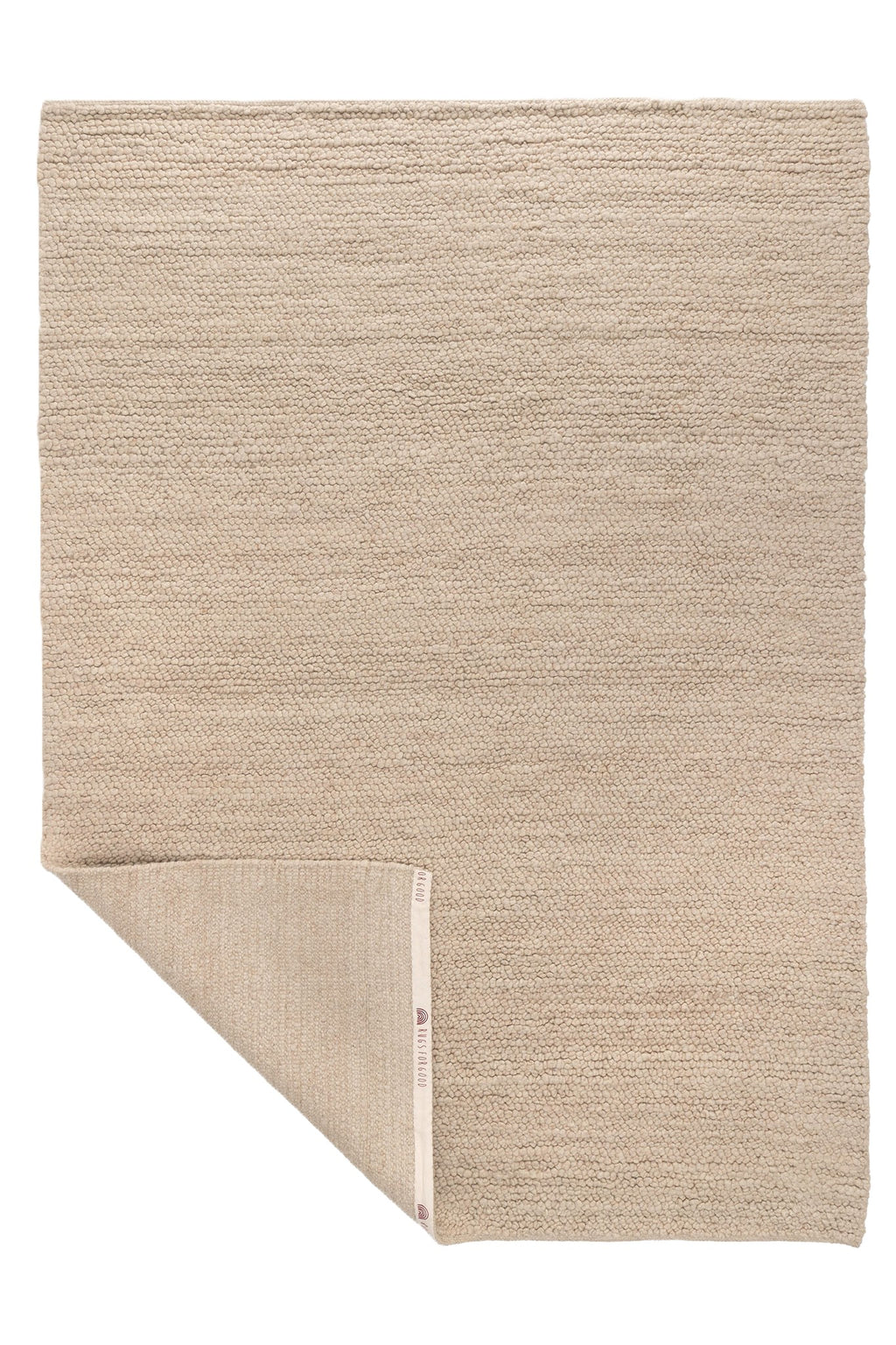 Newport Pebbly Weave Wool Rug in Beige