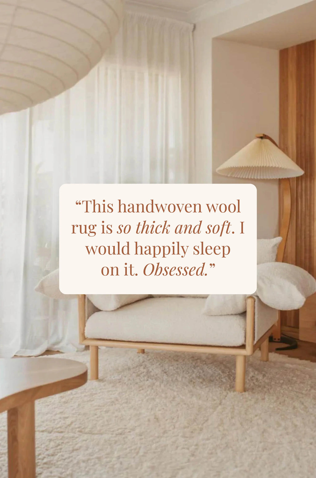 Prana New Zealand Wool Hand Knotted Rug in Ivory