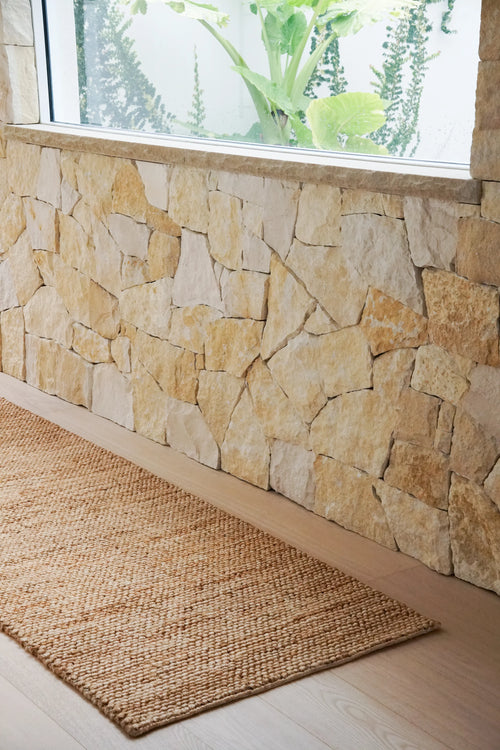 Gaia Loop Weave Jute Runner Rug in Natural