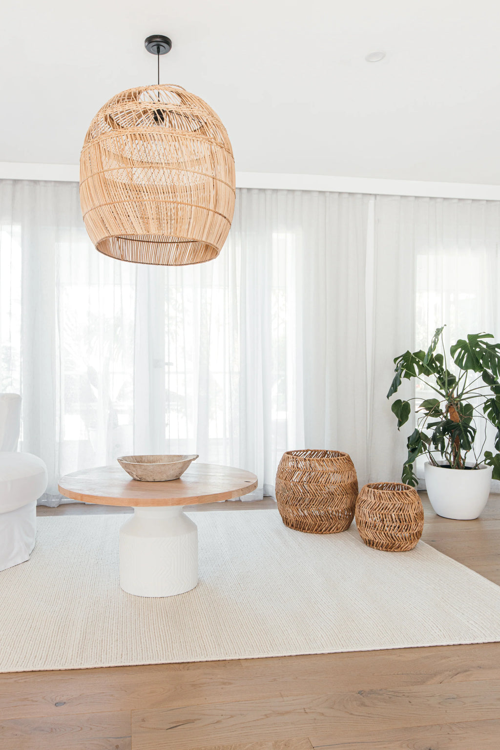 Satvik Braided Wool Rug in Chalk