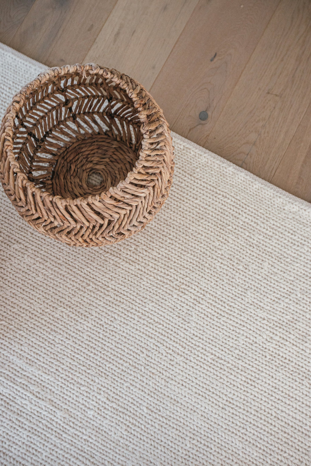 Satvik Braided Wool Rug in Chalk